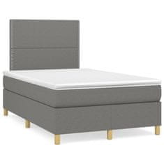 shumee Boxspring posteľ s matracom tmavosivý 120x200 cm látka