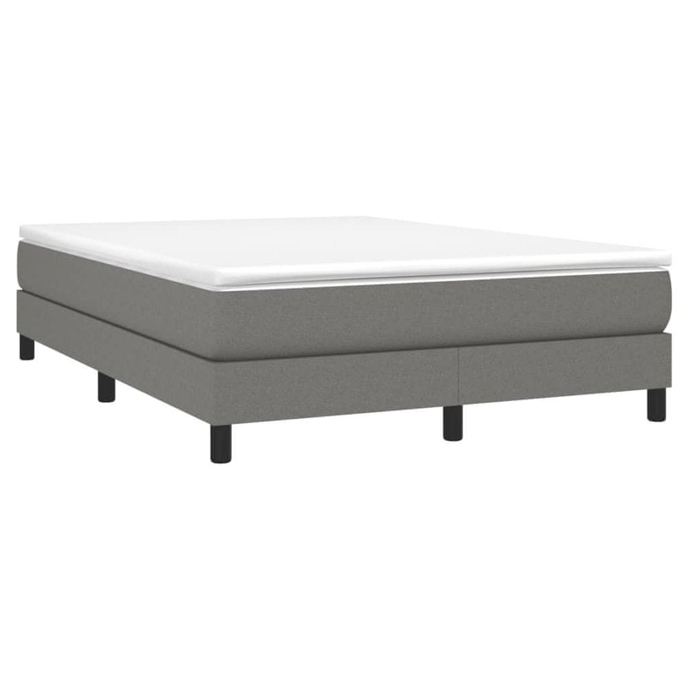 Vidaxl Boxspring posteľ s matracom tmavosivá 160x200 cm látka