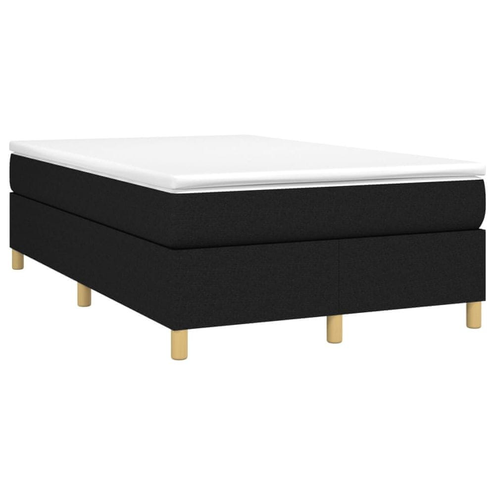 Vidaxl Boxspring posteľ s matracom čierny 120x200 cm látka