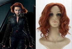 Korbi Black Widow Paruka, Avengers, krátke červené vlasy W55