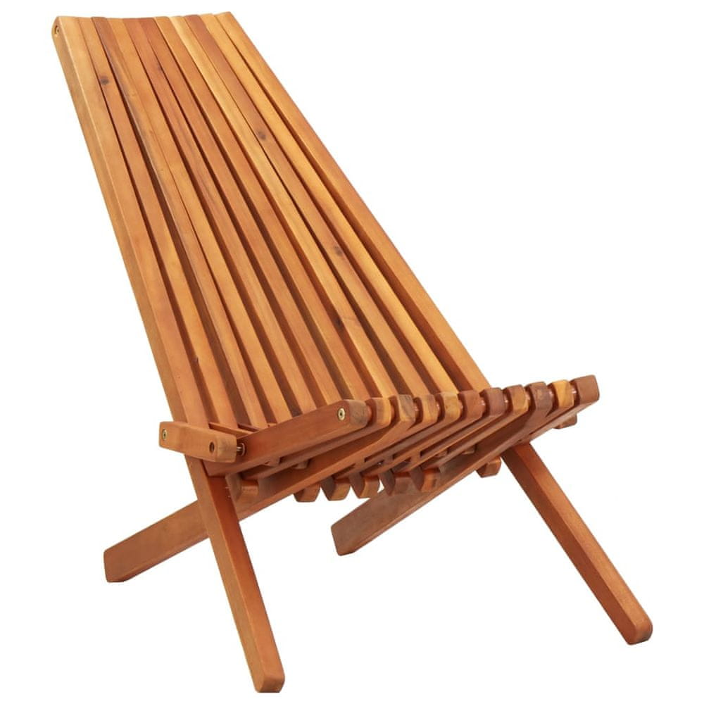 Petromila vidaXL Skladacia vonkajšia stolička masívne akáciové drevo