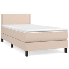 Petromila vidaXL Boxspring posteľ s matracom kapučínová 80x200 cm umelá koža