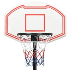 shumee Basketbalový stojan biely 237-307 cm polyetén