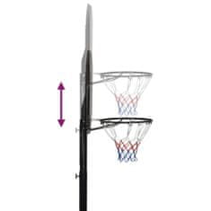 Vidaxl Basketbalový stojan čierny 258-363 cm polyetén