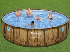 Bestway drevený rámový bazén 488x122 11v1 56725