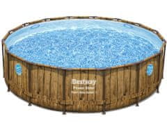 Bestway drevený rámový bazén 488x122 11v1 56725
