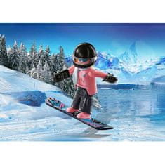 Playmobil Snowboardistka , Figúrky, 7 dielikov, 70855