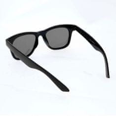 VeyRey slnečné okuliare polarizačné Nerd čierna s čiernymi okuliarmi