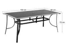 nabbi Záhradný stôl M150 - čierna