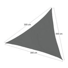 nabbi Tieniaca plachta Triangle 300x300 cm - antracitová