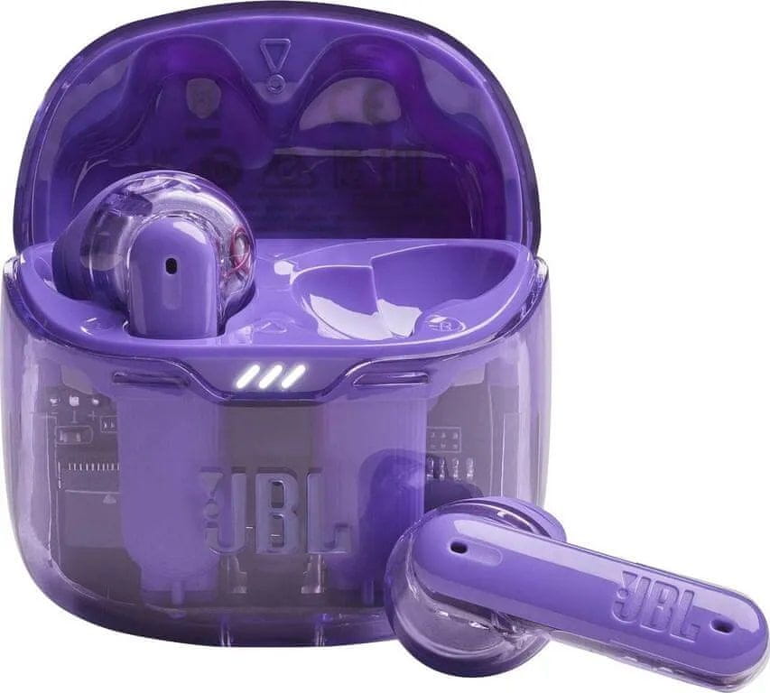 JBL Tune Flex, číra fialová