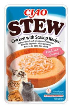 Chúru Cat CIAO Stew Chicken with Scallop Recipe 40g
