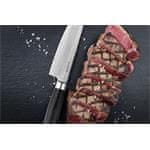 G21 Sada nožov Gourmet Damascus v bambusovom bloku 5 ks + brúsny kameň