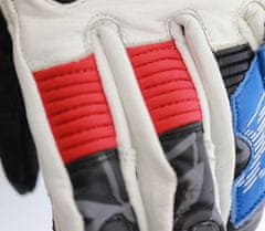XRC Rukavice na moto TUMP GT7 WHT/BLUE/RED men gloves vel. S
