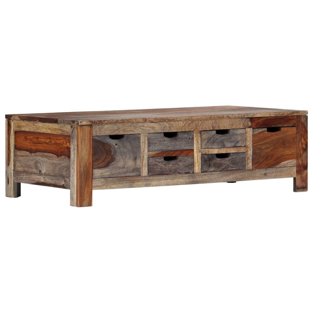 Petromila vidaXL Konferenčný stolík sivý 100x50x30 cm masívne sheeshamové drevo