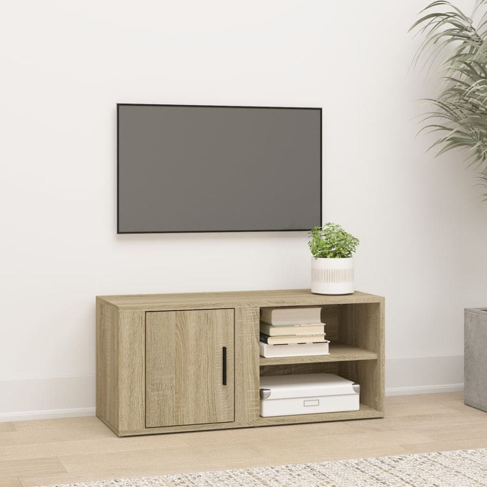 Vidaxl TV skrinka dub sonoma 80x31,5x36 cm spracované drevo