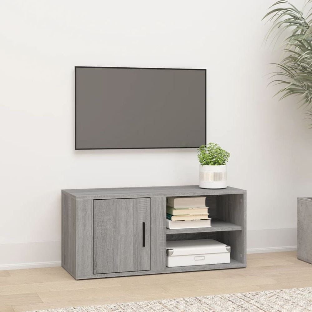 Vidaxl TV skrinka sivý dub sonoma 80x31,5x36 cm spracované drevo
