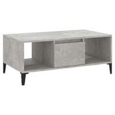 shumee Konferenčný stolík betónový sivý 90x50x36,5 cm spracované drevo