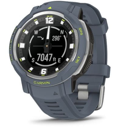 Inteligentné hodinky outdoorové odolné športové Garmin Instinct Crossover, výdrž batérie výkonné inteligentné hodinky výkonná batéria dlhá výdrž vojenský štandard, vodotesné, multišport, sledovanie tepu, GPS, Glonass, Galileo, sledovanie spánku, dlhá výdrž batérie ANT+ profesionálne metriky tréningové funkcie športové režimy kvalitný materiál vojenským štandard odolnosti MIL-STD-810G kompaktné rozmery šikovných hodiniek odolná konštrukcia analógové meranie času hybridné hodinky výkonné hybridné hodinky analógové ručičky luminescentné analógové ručičky a ciferník outdoor hybridné hodinky