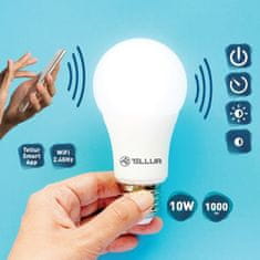Tellur WiFi Smart žiarovka E27, 10 W, biela, teplá biela