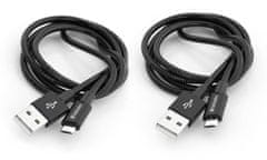VERBATIM Micro USB kábel 100cm + 100cm, SYNC + CHARGE čierny