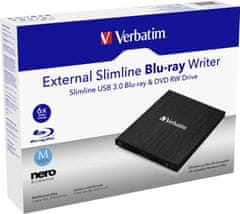 VERBATIM Blu-ray Externá mechanika, USB 3.0, čierna,