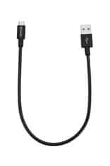VERBATIM Micro USB kábel 30cm, SYNC + CHARGE čierny