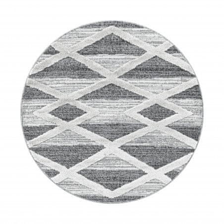 Ayyildiz Kusový koberec Pisa 4709 Grey kruh