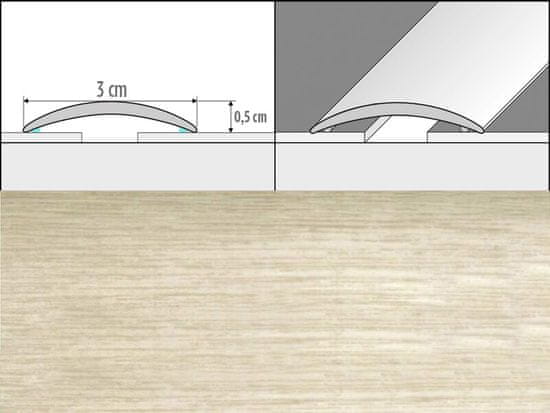 Effector Prechodové lišty A03 - SAMOLEPIACE šírka 3 x výška 0,5 x dĺžka 93 cm - dub bielený