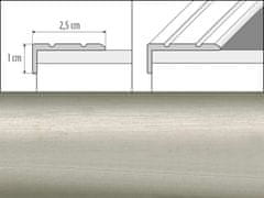 Effector Prechodové lišty A31 - SAMOLEPIACE šírka 2,5 x výška 1 x dĺžka 90 cm - inox