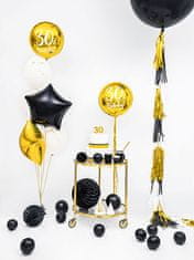 PartyDeco Balóny čierne 12cm 100ks
