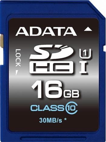 A-Data SDHC UHS-1 karta 16GB Class 10 (až 30MB s)