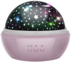 Izoxis Projektor nočnej oblohy Deluxe ružový LP16859