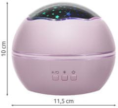 Izoxis Projektor nočnej oblohy Deluxe ružový LP16859
