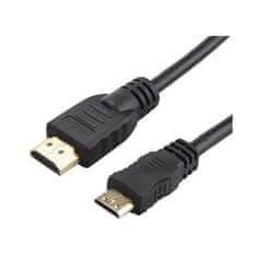 AQ HDMI kábel HDMI na mini HDMI, 1, 5 m (CV12015)