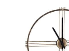 Beliani Nástenné hodiny 64 cm zlaté ASCONA