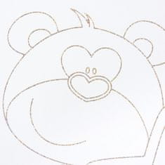 NEW BABY Detská postieľka New Baby Medvedík s hviezdičkou so sťahovacou bočnicou dub 