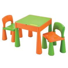 NEW BABY Detská sada stolček a dve stoličky NEW BABY oranžová 