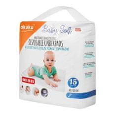 AKUKU Jednorazové hygienické podložky Akuku Baby Soft 40x60cm 15ks 