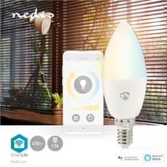 Nedis Inteligentná žiarovka SmartLife svíčka, Wi-Fi, E14, 470 lm, 4.9 W, Teplá - studená bílá