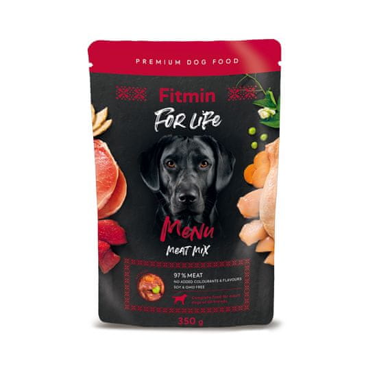 Fitmin For Life dog MENU meat mix pouch 10×350 g