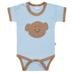 NEW BABY Dojčenské bavlnené body s krátkym rukávom New Baby BrumBrum blue brown 68 (4-6m)