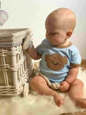 NEW BABY Dojčenské bavlnené body s krátkym rukávom New Baby BrumBrum blue brown 80 (9-12m)
