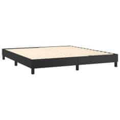 shumee Boxspring posteľ s matracom čierna 180x200 cm umelá koža
