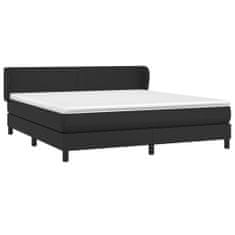 shumee Boxspring posteľ s matracom čierna 180x200 cm umelá koža