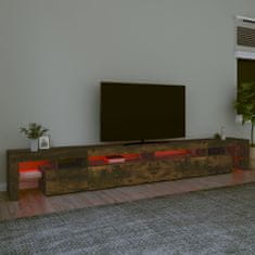 Vidaxl TV skrinka s LED svetlami dymový dub 290x36,5x40 cm