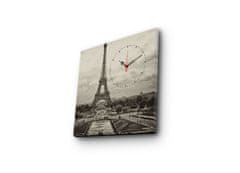 Wallity Dekoratívne nástenné hodiny Eiffel šedé