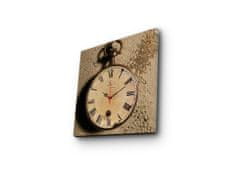 Wallity Dekoratívne nástenné hodiny Clocko hnedé