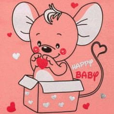 NEW BABY Dojčenské dupačky New Baby Mouse lososové 74 (6-9m)