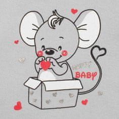 NEW BABY Dojčenské polodupačky New Baby Mouse sivé 56 (0-3m)